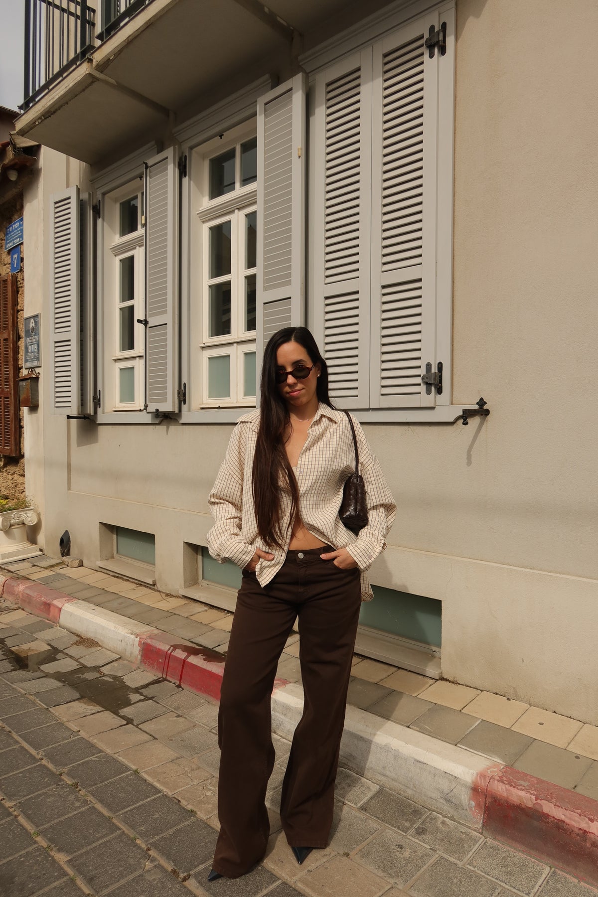 de Perfect Straight Jeans Brown